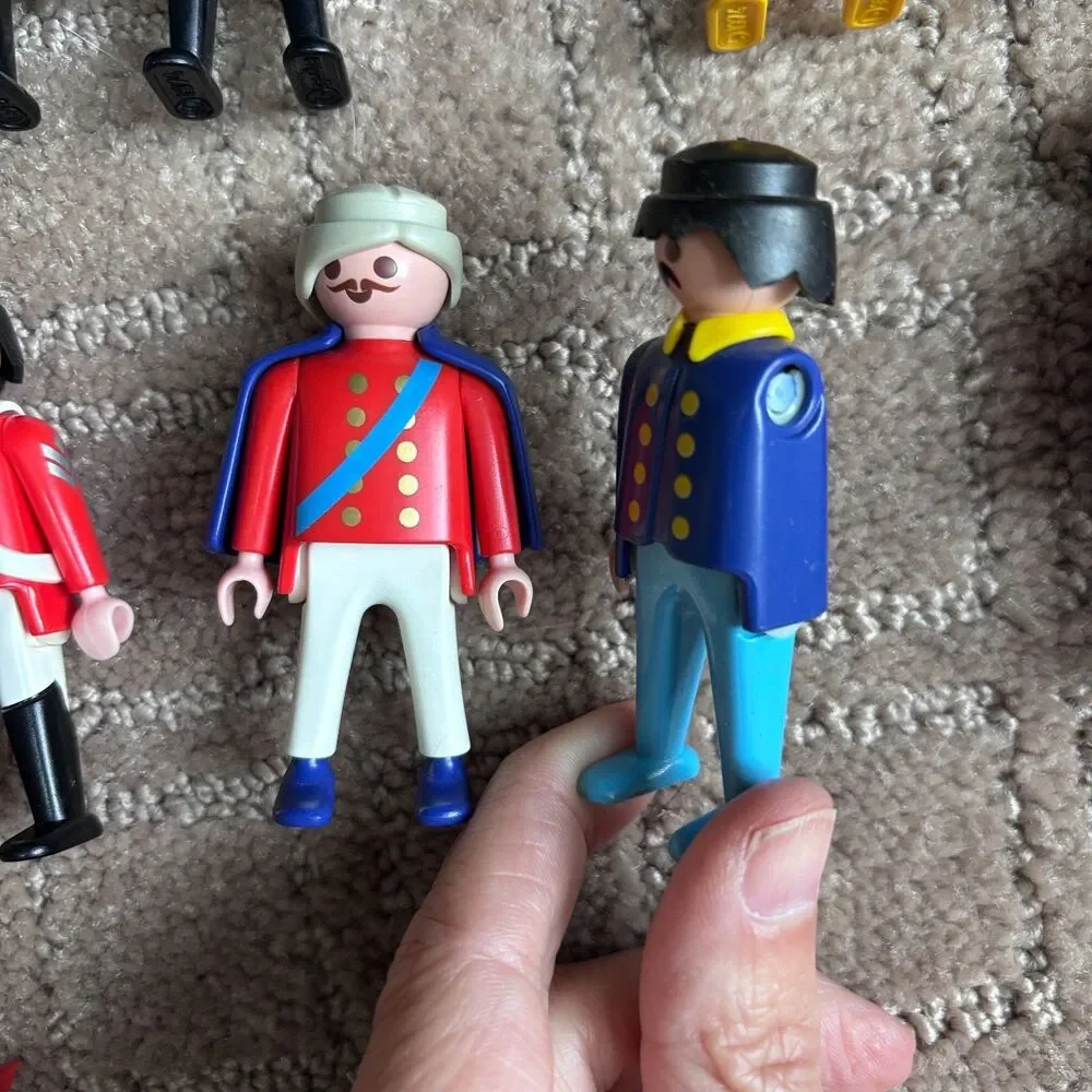 Vintage Playmobil Figures Horses Mixed Lot People Civil War Cowboy Bandit *READ*